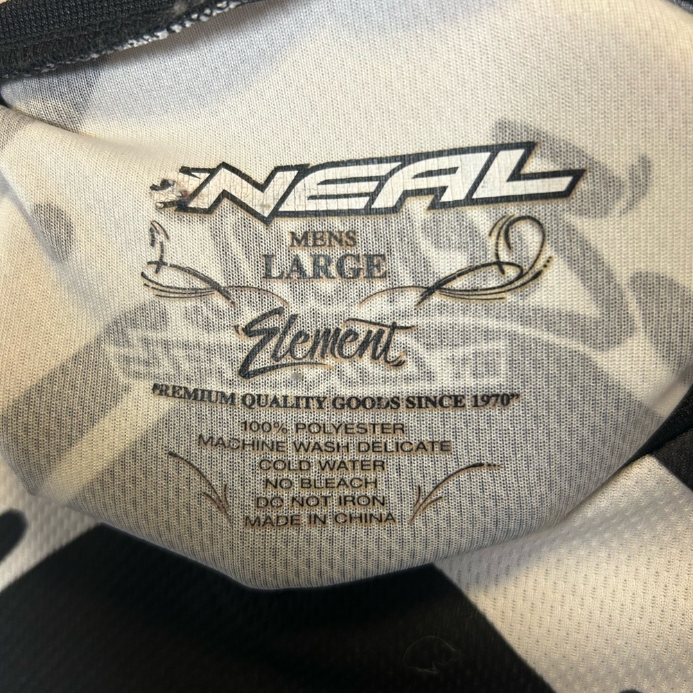 New Low Price! Oneal Motocross Racing Gear Black and White Long Sleeve Jersey - Picture 15 of 15